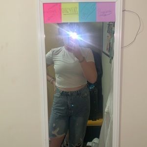cute white crop top!